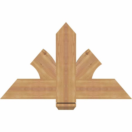 Ekena Millwork Redmond Smooth Timber Gable Bracket, Western Red Cedar, 36"W x 21"H x 1 1/2"D x 5 1/2"F, 14/12 Pitch GBW036X21X0206RED00SWR